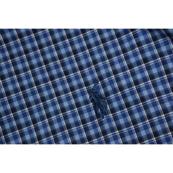 Polo Ralph Lauren Shirt Mens Size Large Classic Fit Dress Blue Plaids Cotton - Picture 5 of 6